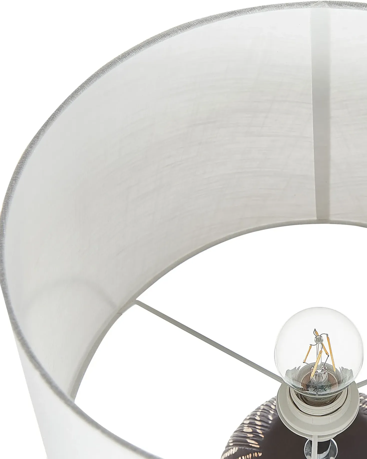 Bordlampe GUAPORE Keramik Sort