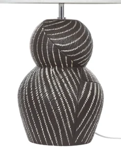 Bordlampe GUAPORE Keramik Sort