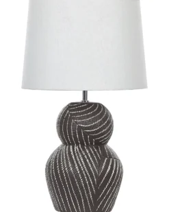 Bordlampe GUAPORE Keramik Sort