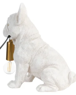 Bordlampe Hund BRUNO Hvid