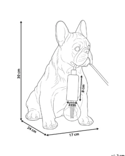 Bordlampe Hund BRUNO Hvid