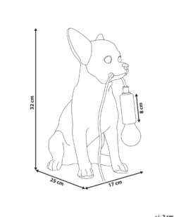Bordlampe Hund ROCCO Hvid
