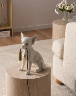 Bordlampe Hund ROCCO Hvid