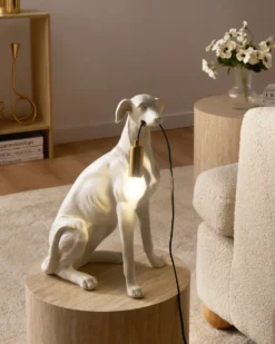 Bordlampe Hund SPRINT Hvid