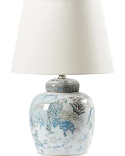 Bordlampe JAMAPA Porcelæn Hvid/blå