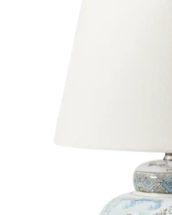 Bordlampe JAMAPA Porcelæn Hvid/blå