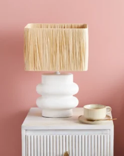 Bordlampe JUDY Keramik Hvid