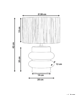 Bordlampe JUDY Keramik Hvid