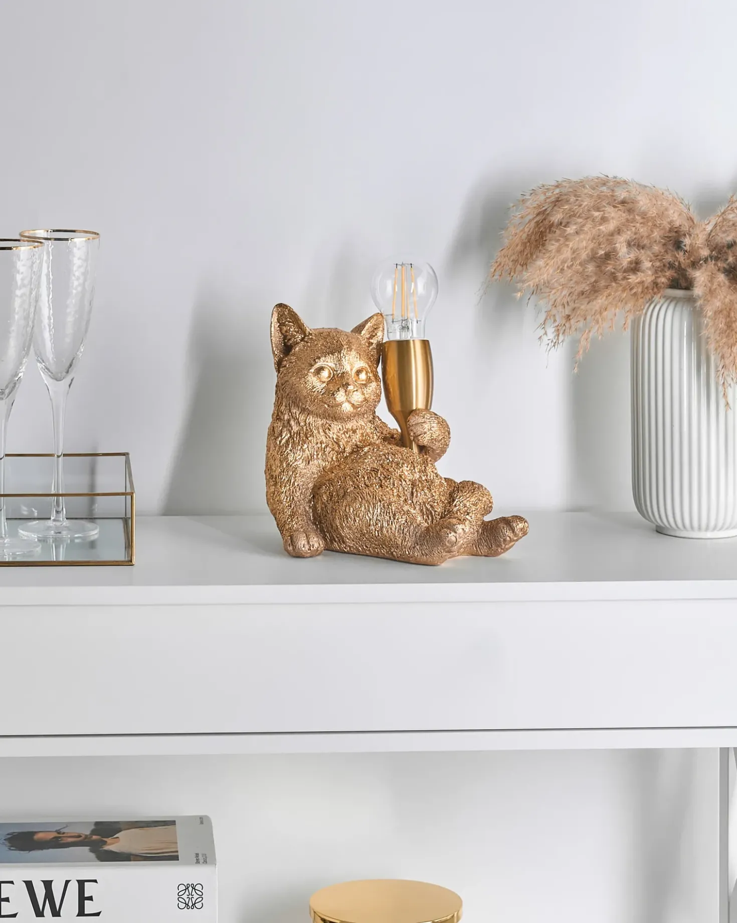 Bordlampe Kat ZIPPY Guld
