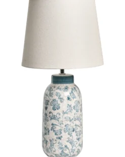 Bordlampe LEMPA Keramik Hvid/blå
