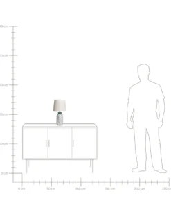 Bordlampe LEMPA Keramik Hvid/blå