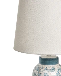 Bordlampe LEMPA Keramik Hvid/blå