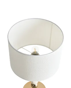 Bordlampe LOKY Metal Messing/beige