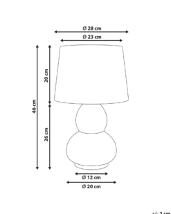 Bordlampe MACAL Keramik Hvid/blå