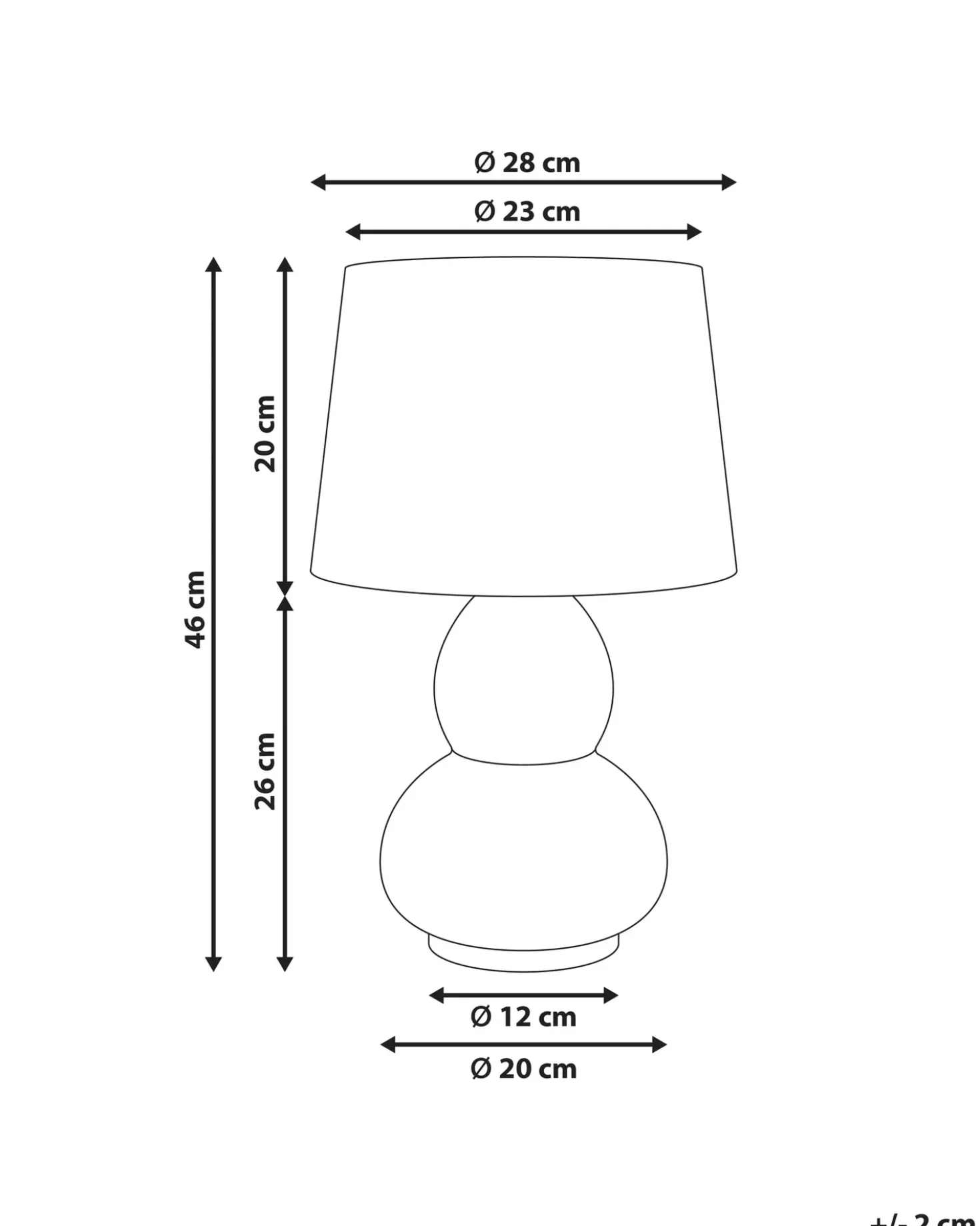 Bordlampe MACAL Keramik Hvid/blå