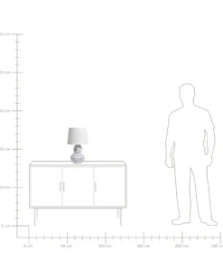 Bordlampe MACAL Keramik Hvid/blå