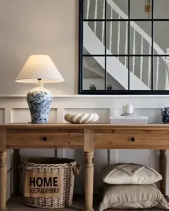 Bordlampe MAGROS Porcelæn Hvid/blå
