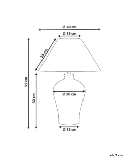 Bordlampe MAGROS Porcelæn Hvid/blå
