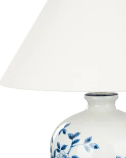 Bordlampe MAGROS Porcelæn Hvid/blå