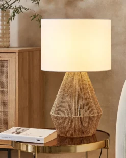 Bordlampe MALEWA papirreb Naturlig