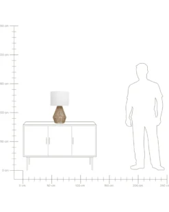 Bordlampe MALEWA papirreb Naturlig