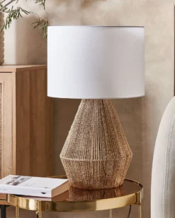 Bordlampe MALEWA papirreb Naturlig