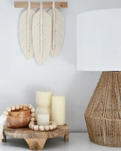 Bordlampe MALEWA papirreb Naturlig