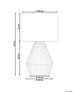 Bordlampe MALEWA papirreb Naturlig