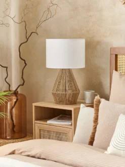 Bordlampe MALEWA papirreb Naturlig