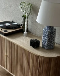 Bordlampe MARCELIN Porcelæn Hvid/blå