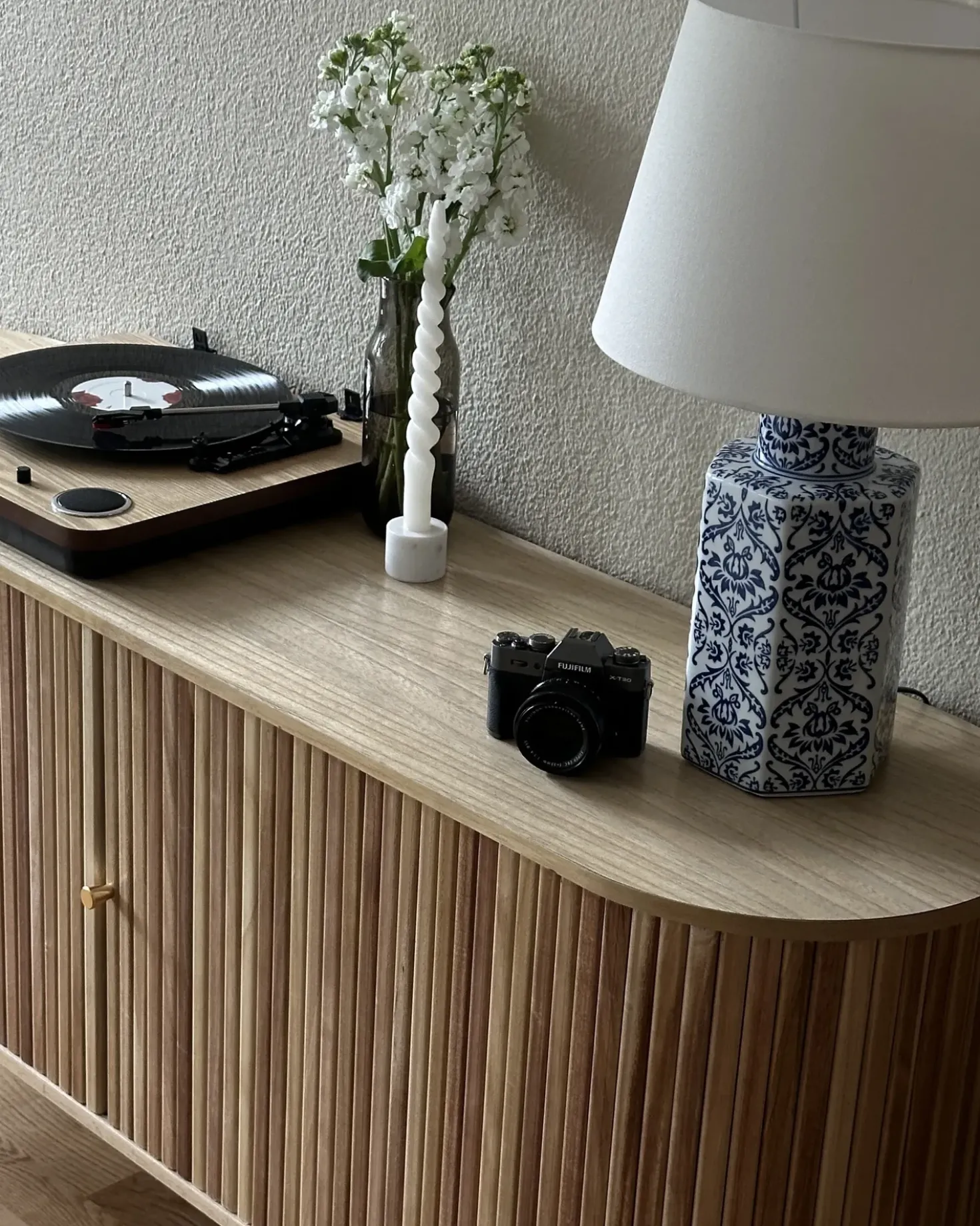 Bordlampe MARCELIN Porcelæn Hvid/blå