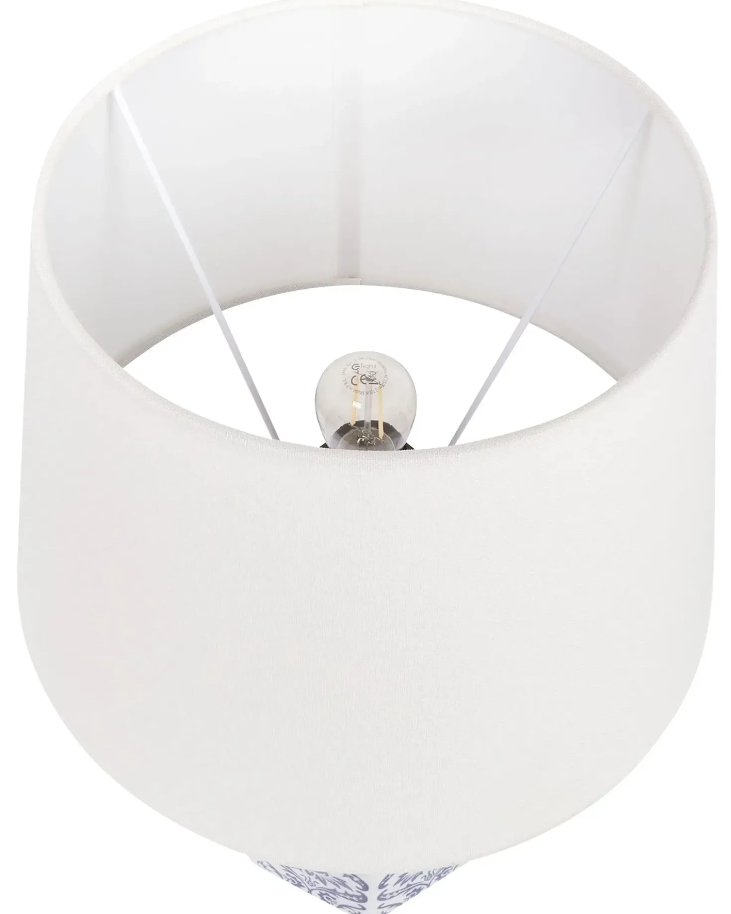 Bordlampe MARCELIN Porcelæn Hvid/blå