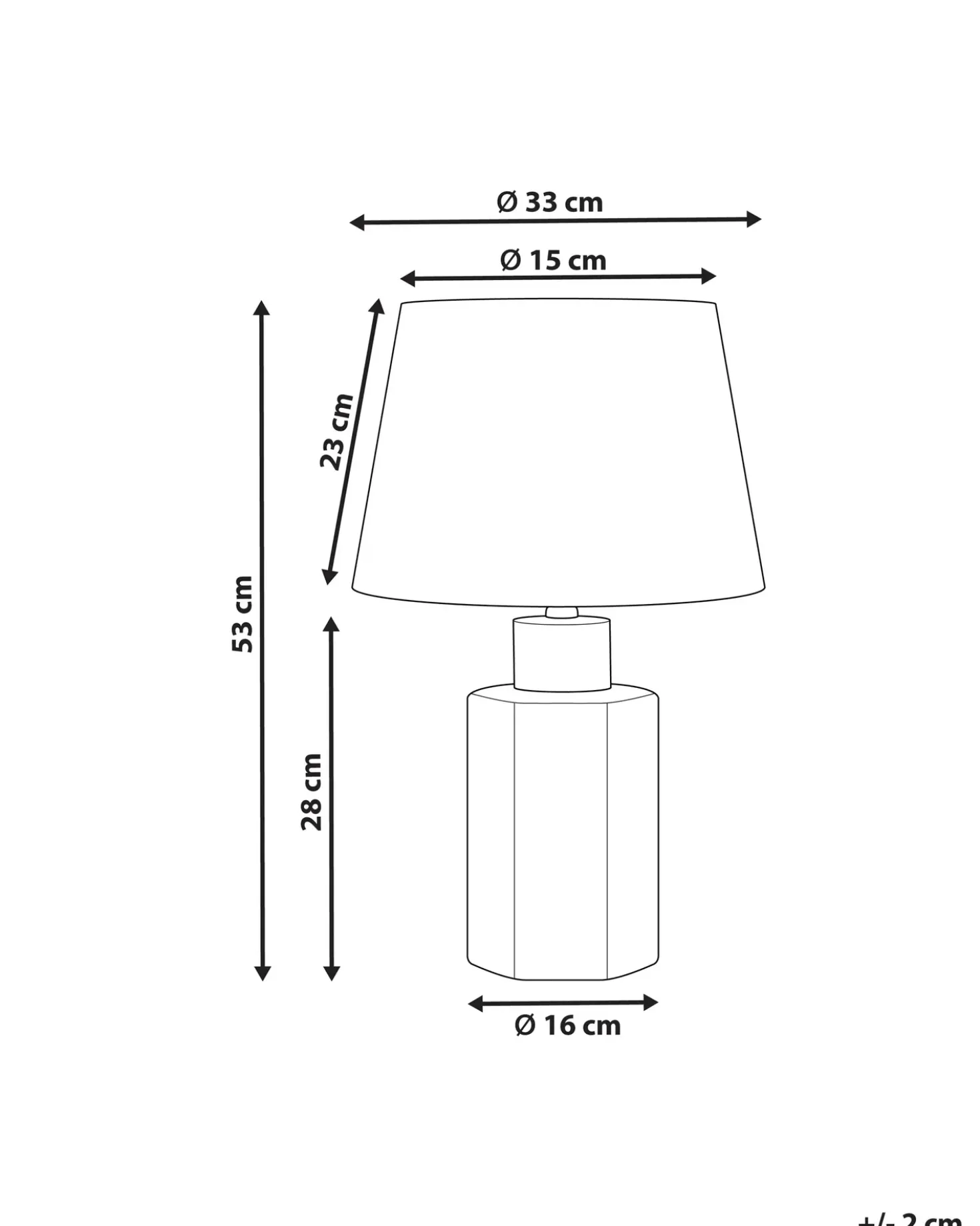 Bordlampe MARCELIN Porcelæn Hvid/blå