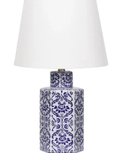 Bordlampe MARCELIN Porcelæn Hvid/blå