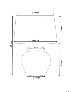 Bordlampe MAREB Keramik Beige