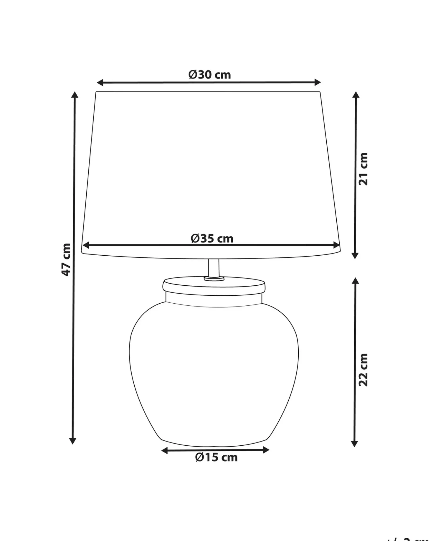 Bordlampe MAREB Keramik Beige