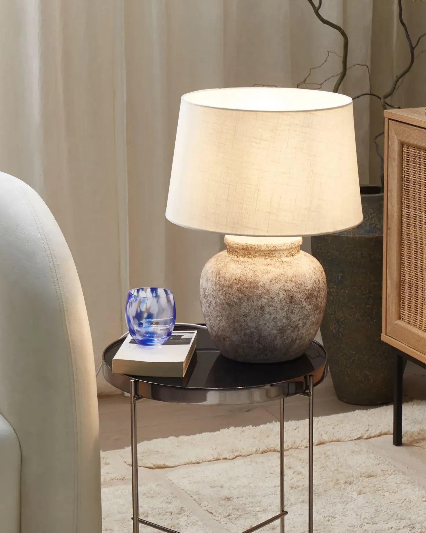 Bordlampe MAREB Keramik Beige