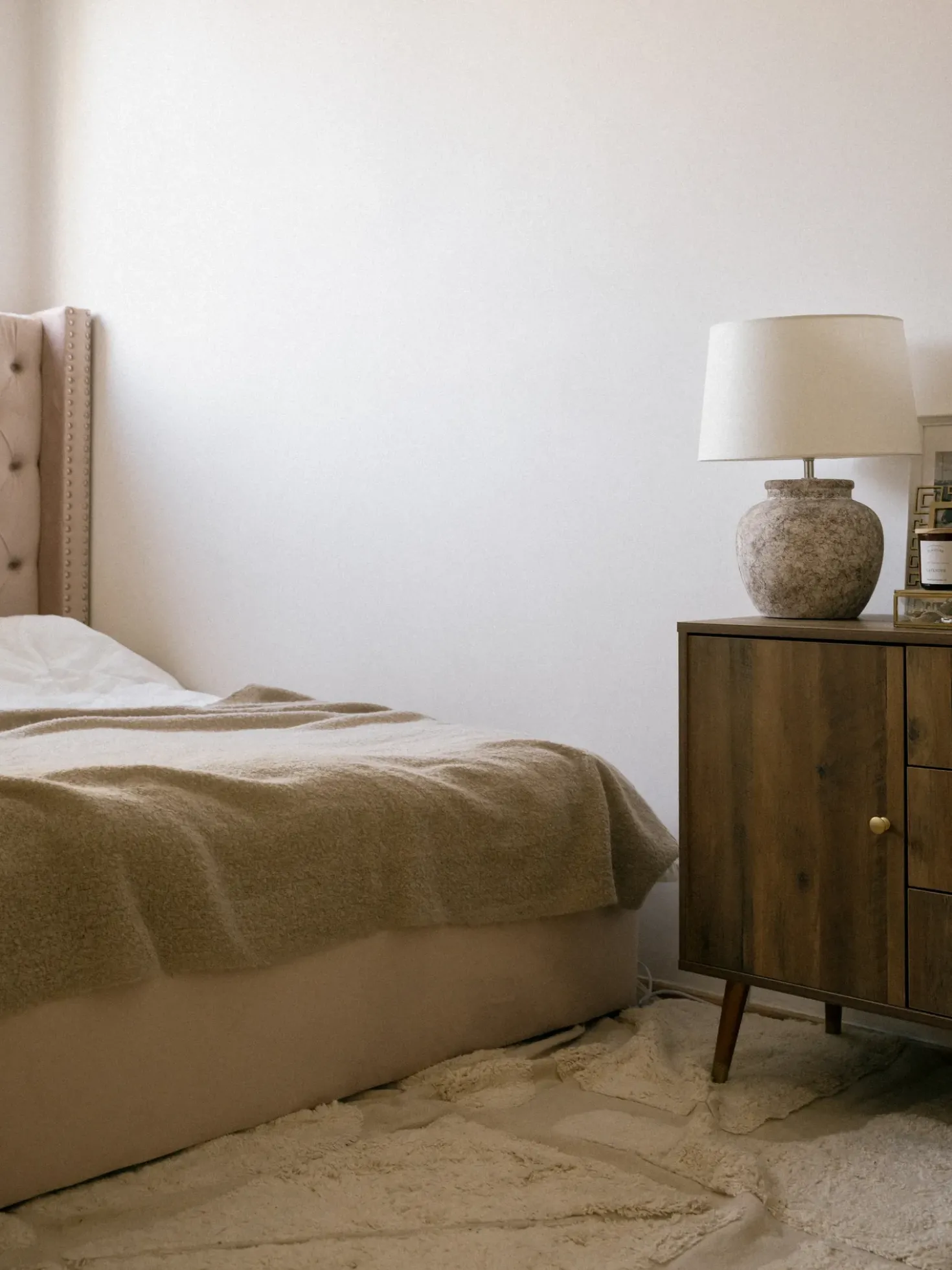 Bordlampe MAREB Keramik Beige