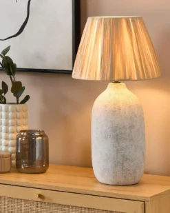 Bordlampe MATILDE Keramik Grå