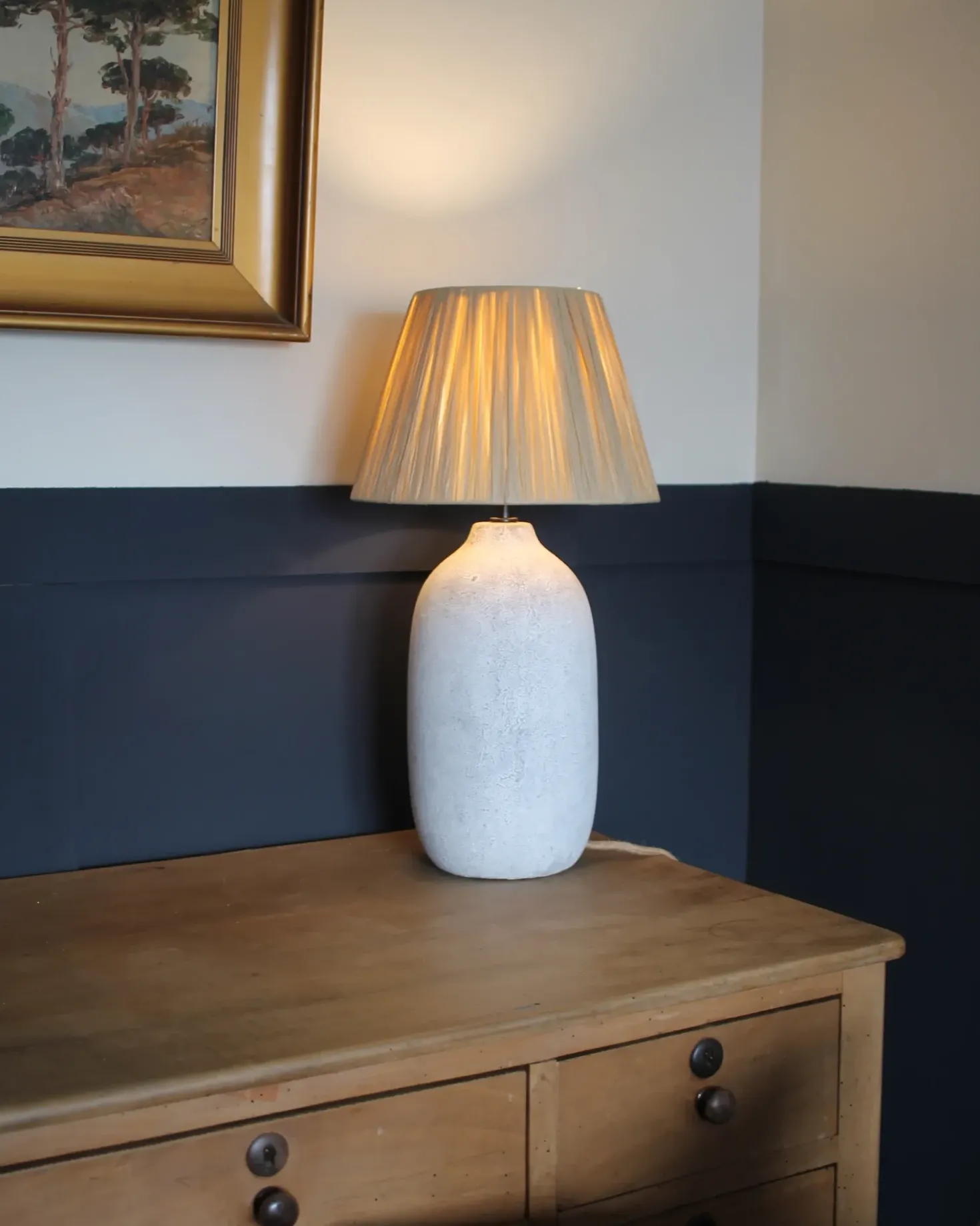 Bordlampe MATILDE Keramik Grå