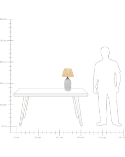 Bordlampe MATILDE Keramik Grå
