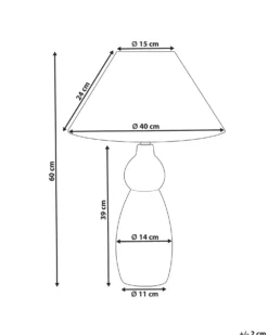 Bordlampe MATINA Keramik Hvid