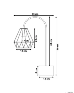 Bordlampe MOONI Metal Messing