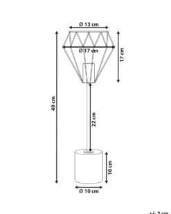 Bordlampe MOONI Metal Messing