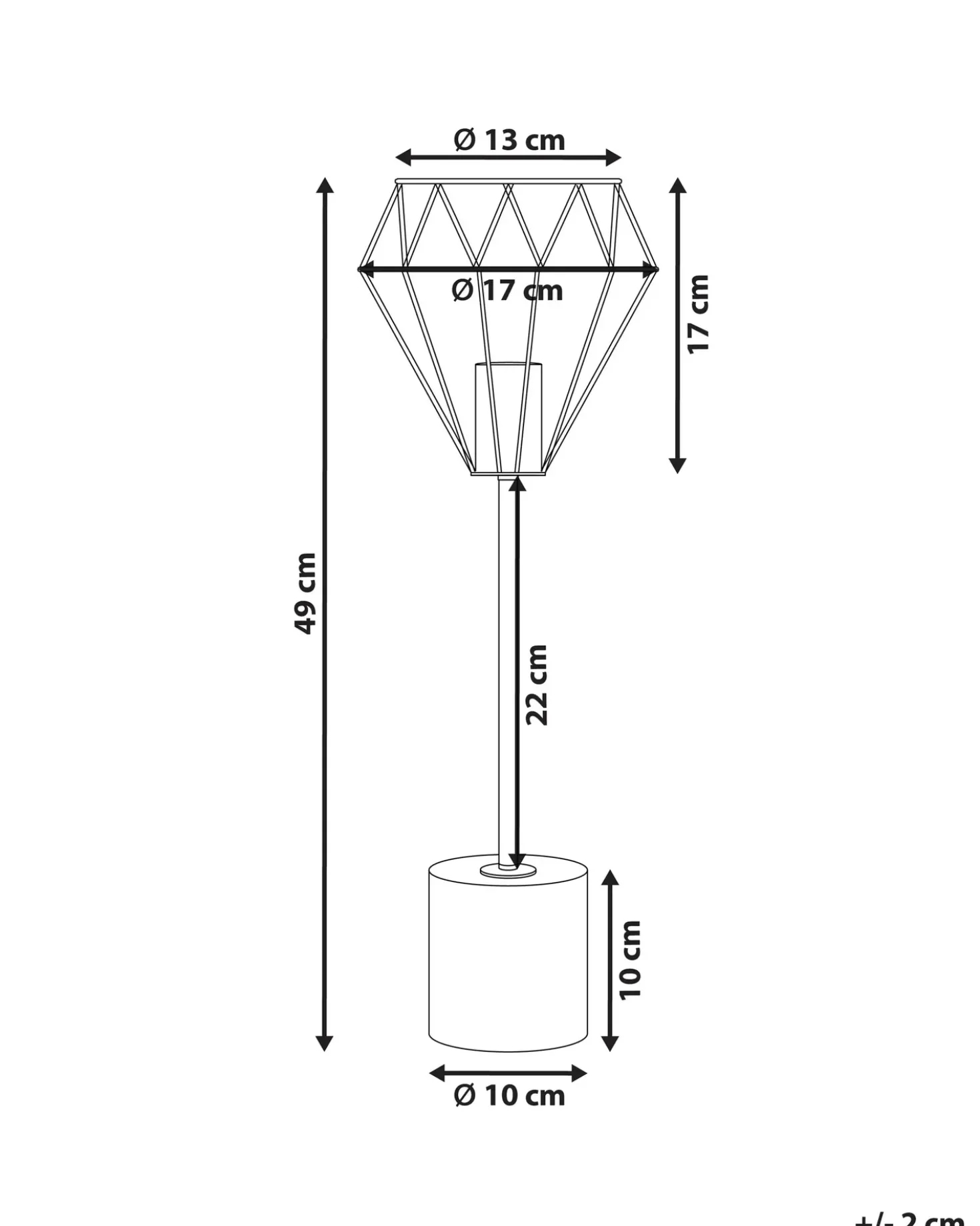 Bordlampe MOONI Metal Messing