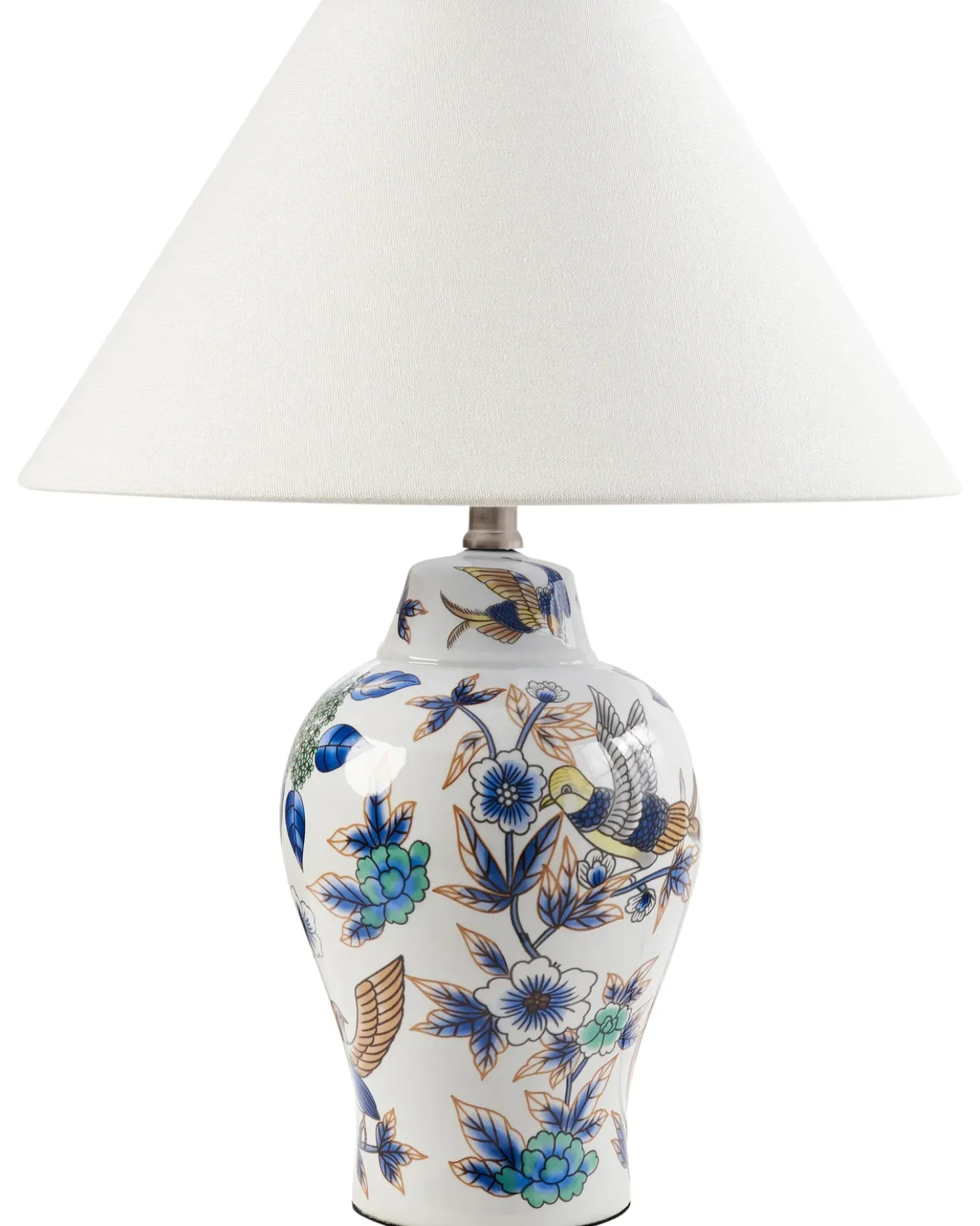 Bordlampe MORACA Porcelæn Hvid/blå