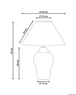 Bordlampe MORACA Porcelæn Hvid/blå