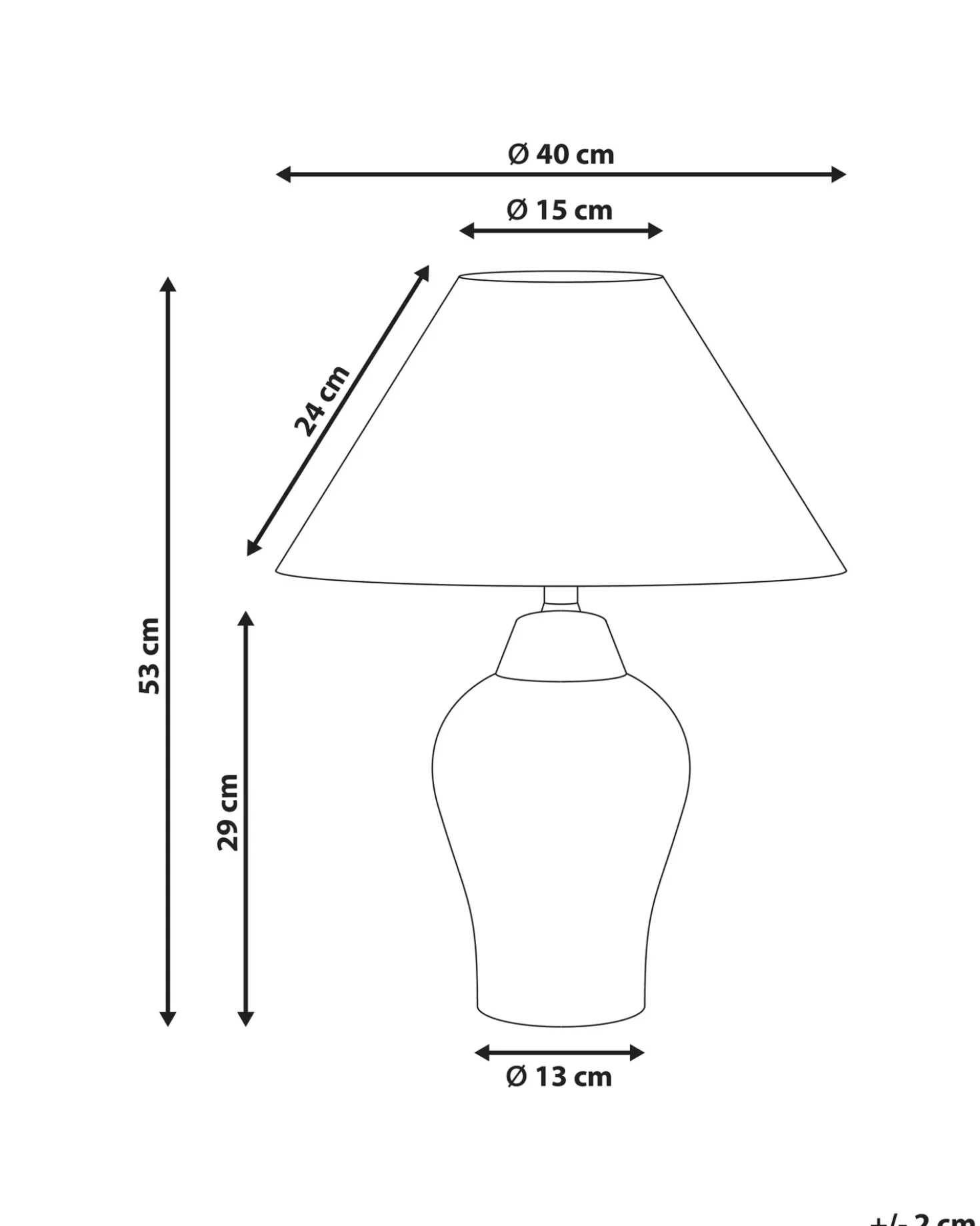 Bordlampe MORACA Porcelæn Hvid/blå
