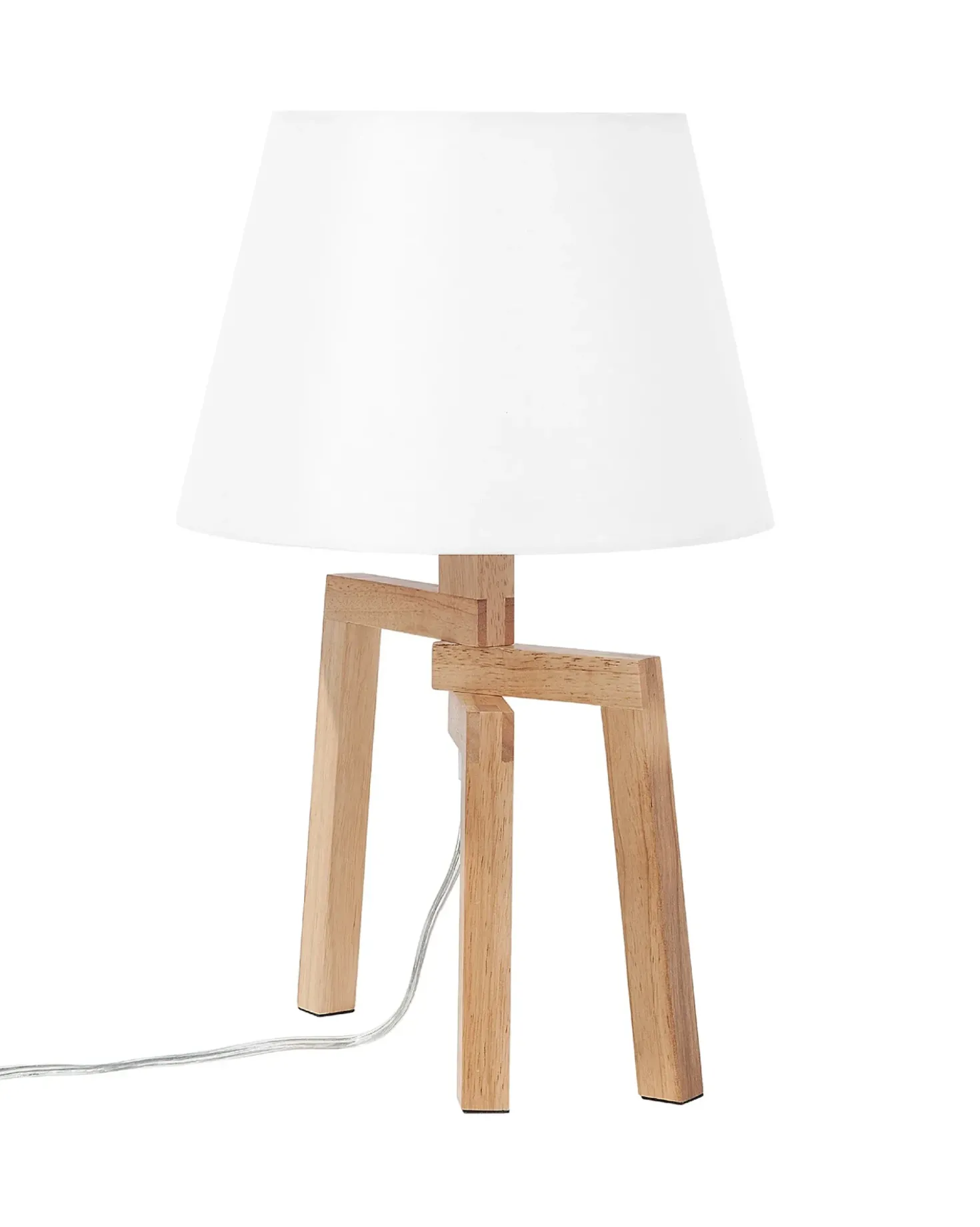 Bordlampe NALON Egetræ Brun/hvid