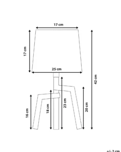 Bordlampe NALON Egetræ Brun/hvid